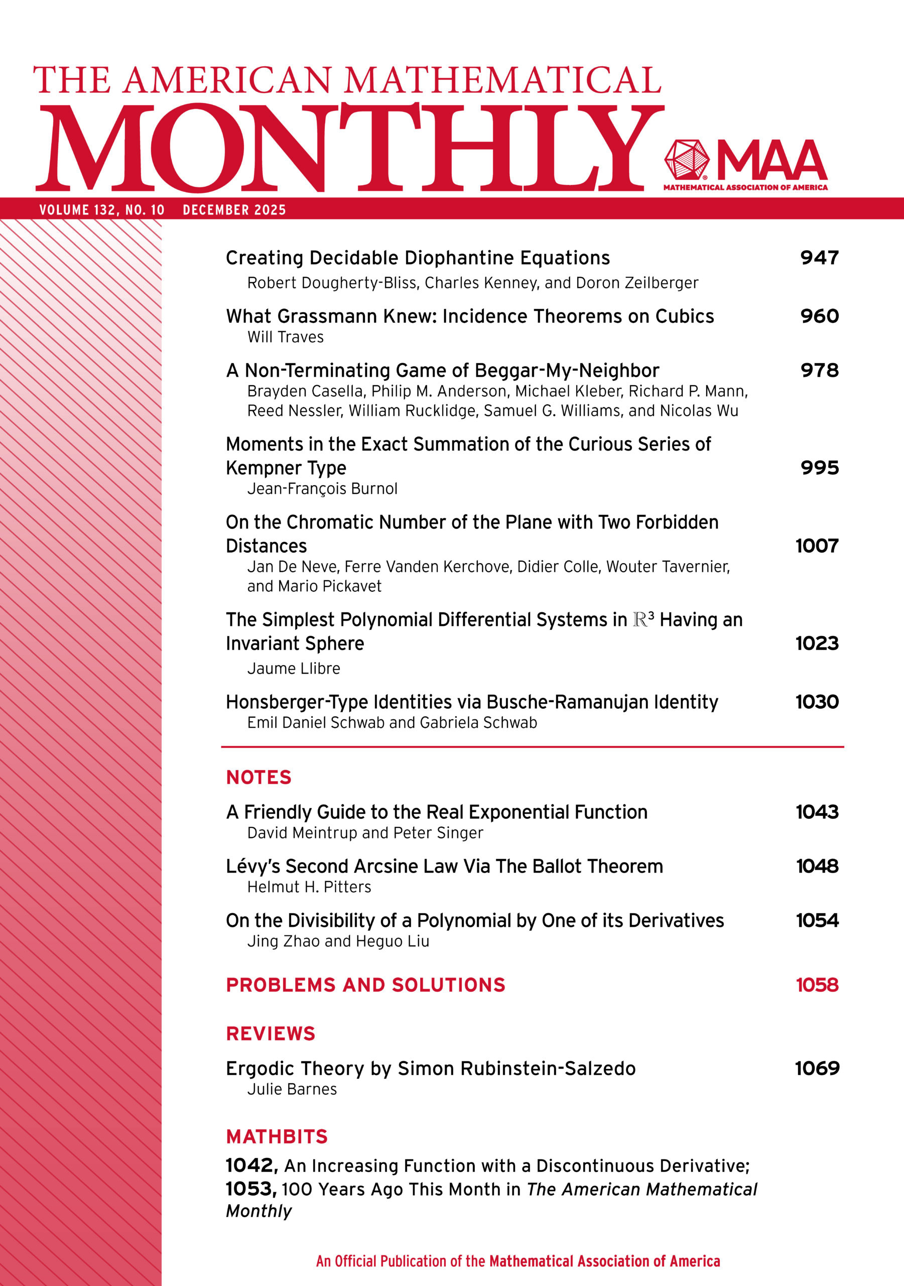 American Mathematical
Monthly